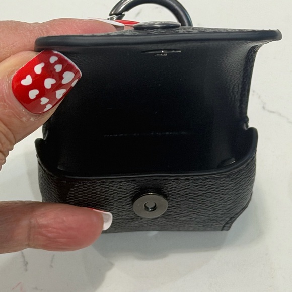 Coach Black Textured earpod Holder - Picture 5 of 5